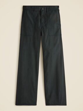 JCrew Camp Pocket Wide Leg Pant Size 25 Washed Black Utility $158 Style CI936